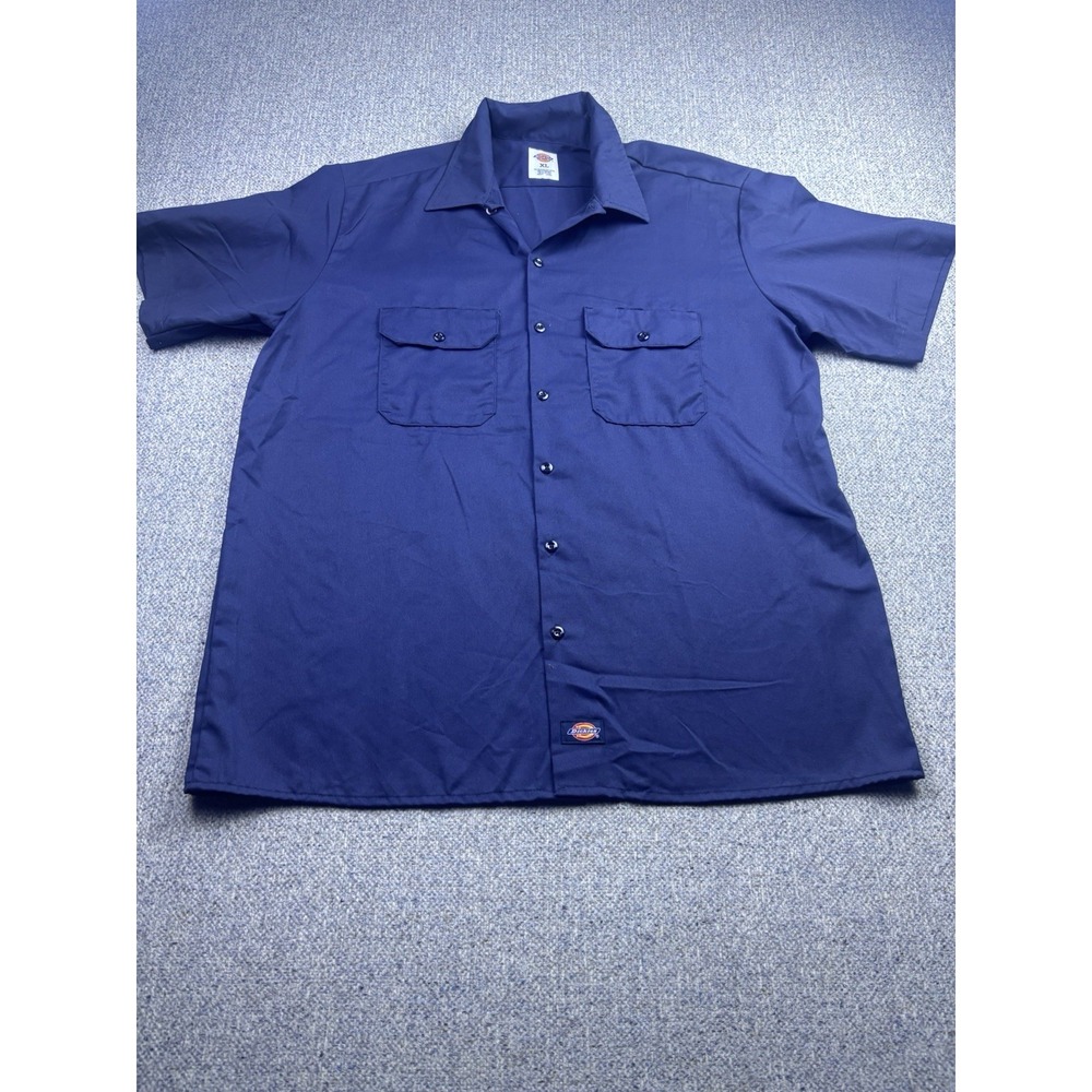 Dickies Men's Short Sleeve Button Up Work Shirt Sz XL